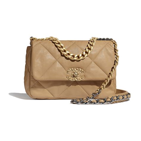 chanel handbags beige|chanel 19 dark beige.